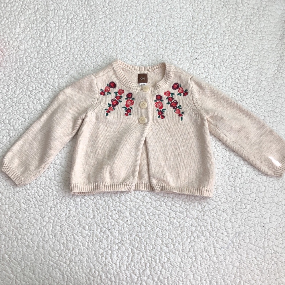 Tea collection 2Y size cardigan and skirt combo - Picture 2 of 14